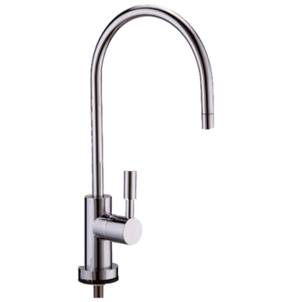 Rubinetteria Beverino 1 Via Beverino Cigno Acciaio Satinato - AqaLight Depuratori Acqua Milano e Monza