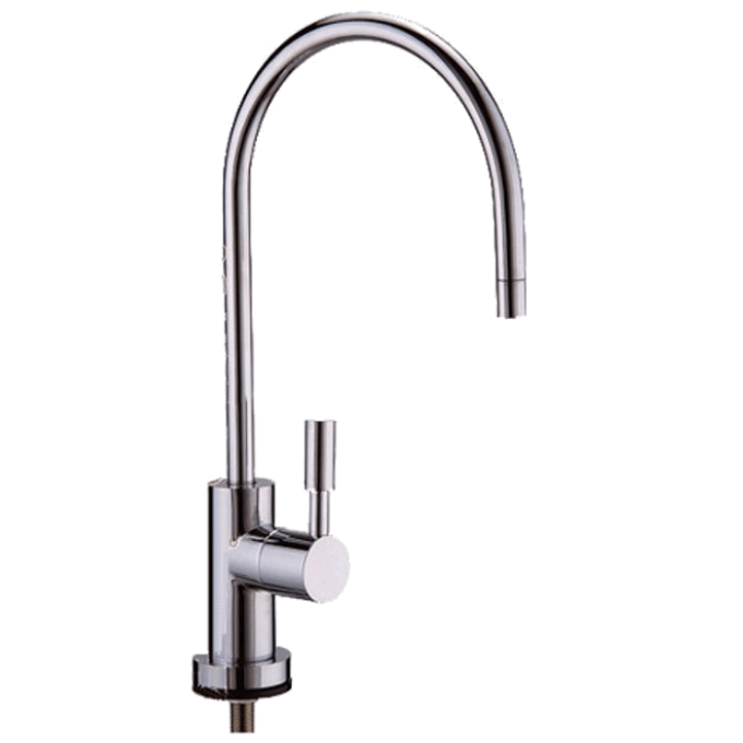 Rubinetteria Beverino 1 Via Beverino Cigno Acciaio Satinato - AqaLight Depuratori Acqua Milano e Monza