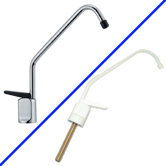 Rubinetteria Beverino 1 Via Rubinetto Beverino a Leva Cromato Bianco e Nero - AqaLight Depuratori Acqua Milano e Monza