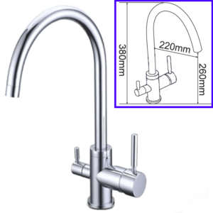 Rubinetteria Beverino 3 Vie Miscelatore 3 Vie Separate Pop Cromato - AqaLight Depuratori Acqua Milano e Monza