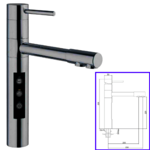 Rubinetteria Beverino 5 Vie Miscelatore 5 Vie Separate Electronic Colorato - AqaLight Depuratori Purificatori Osmosi Acqua Milano e Monza